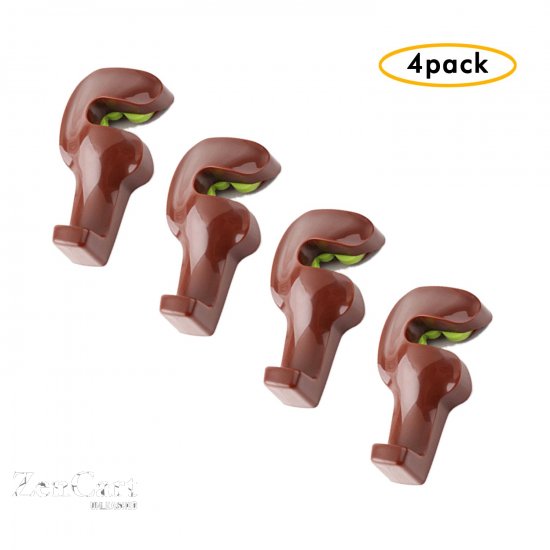 Pets vv Pack of 4 Universal Car Vehicle Back Seat Headrest Hanger Holder Hook for Bag Purse Cloth Grocery